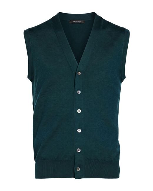 Bellwood Green Cardigan Merino Wool for men