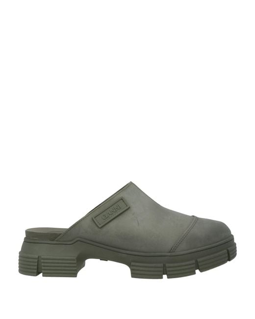 Ganni Green Mules & Clogs