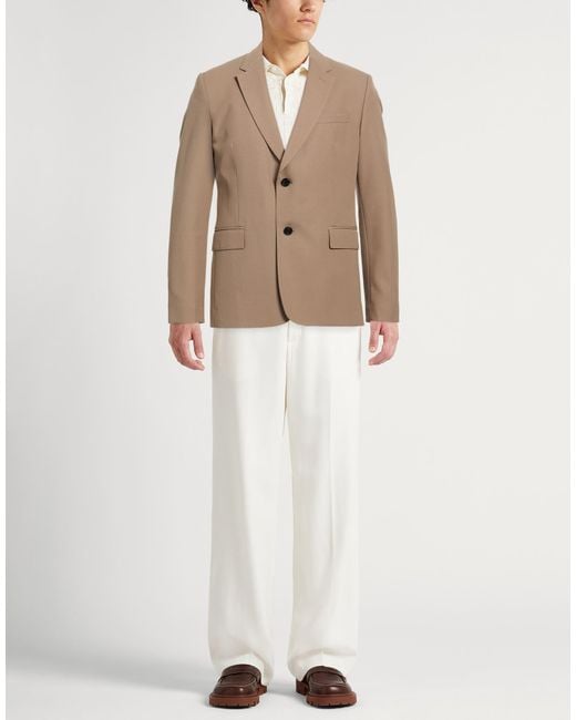 AMI Brown Blazer Polyester, Virgin Wool for men
