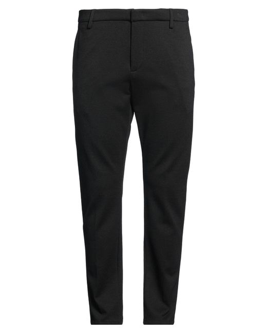 Dondup Black Pants Viscose, Polyester, Polyamide, Elastane for men