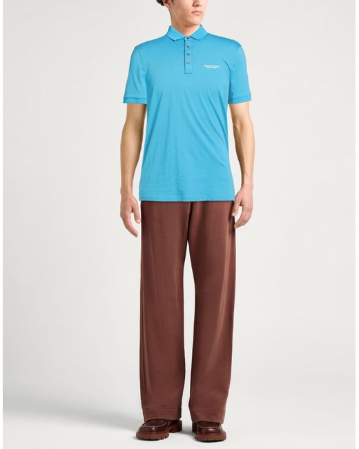 ARMANI EXCHANGE Blue Polo Shirt for men