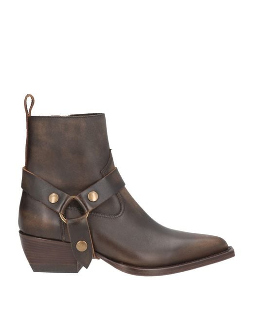 Golden Goose Deluxe Brand Brown Tan Ankle Boots Leather