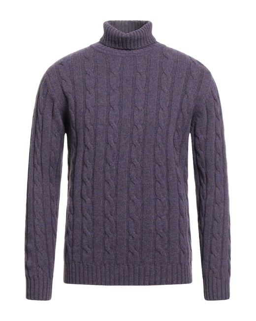 Daniele Fiesoli Blue Turtleneck for men