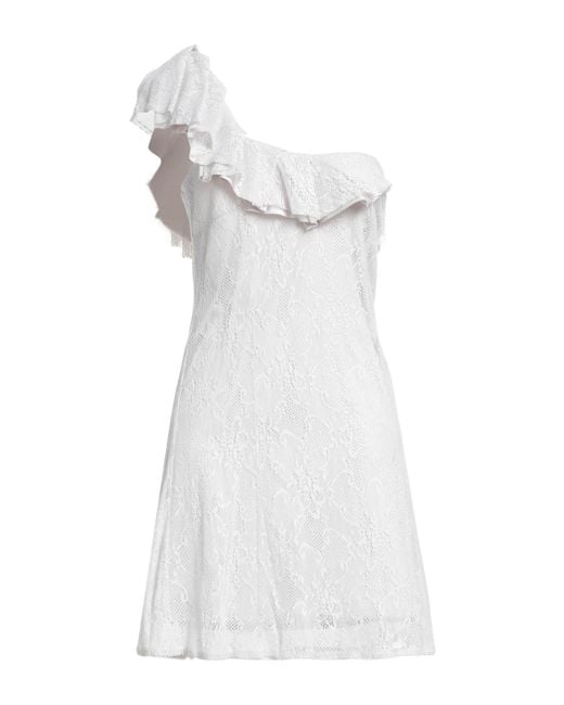 The Kooples White Peter Doherty Light Mini Dress Wool, Polyamide