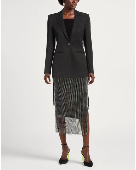 Patrizia Pepe Black Blazer Polyester, Elastane, Acetate