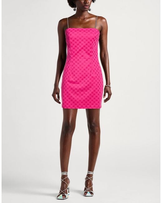 M I S B H V Pink Mini Dress Polyamide, Elastane