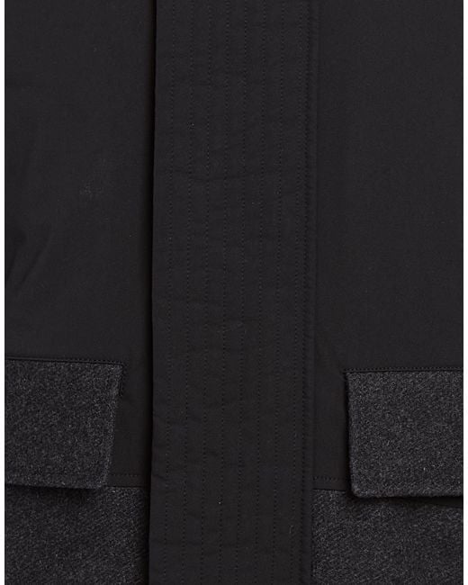 Herno Black Jacket Wool, Polyamide, Polyester for men