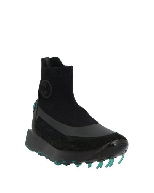 RBRSL RUBBER SOUL Black Sneakers Textile Fibers, Leather