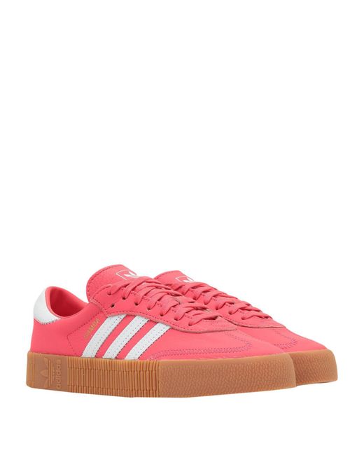 adidas Originals Leather Low-tops & Sneakers in Fuchsia (Pink) - Lyst