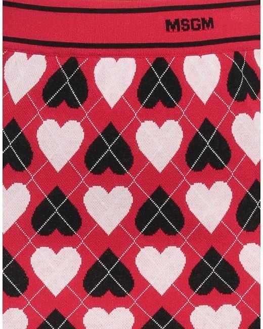 MSGM Red Mini Skirt