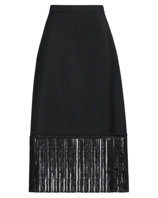 Burberry Black Midi Skirt