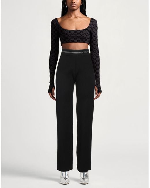 Gcds Black Pants Viscose, Polyester, Polyamide