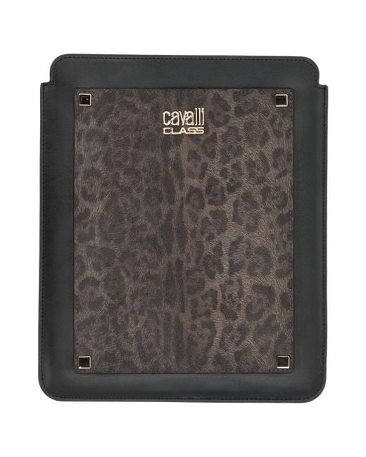 Roberto Cavalli Black Covers & Cases Leather