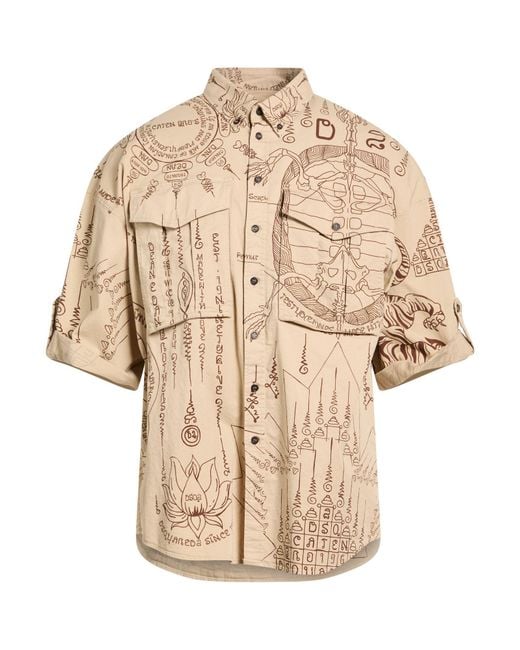 DSquared² Natural Shirt Cotton, Elastane for men