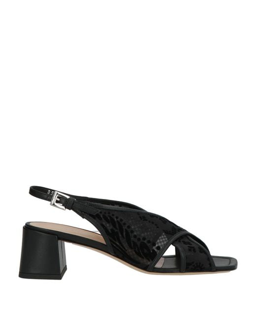 Baldinini Black Sandals Textile Fibers
