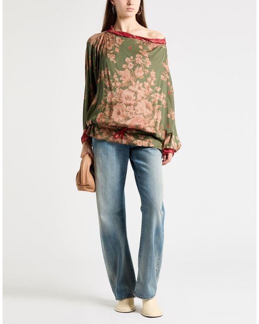 Vivienne Westwood Green Military Top Viscose, Metallic Fiber, Polyester