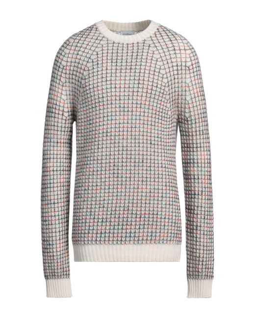 Ferragamo Gray Sweater Virgin Wool, Mohair Wool, Polyamide, Leather for men