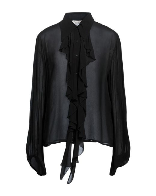 Manila Grace Black Shirt Viscose