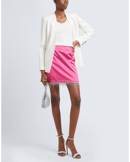 Gaelle Paris Pink Mini Skirt Polyester, Elastane