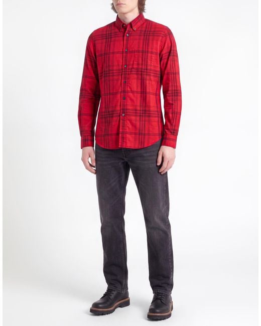 Aspesi Red Shirt Cotton for men