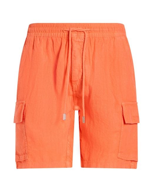 Vilebrequin Orange Shorts & Bermuda Shorts Linen for men