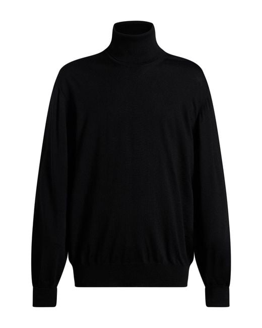 Alpha Studio Black Turtleneck for men