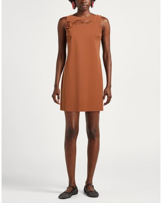 La Petite Robe Di Chiara Boni Brown Mini Dress Polyamide, Elastane