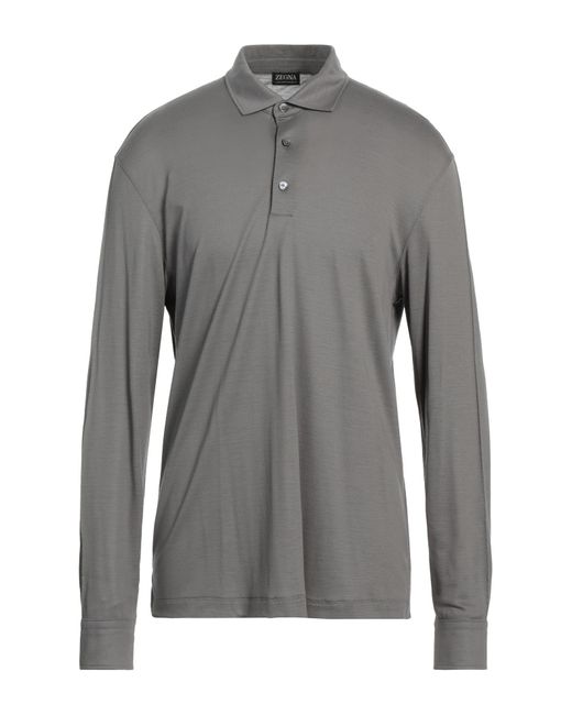 Zegna Gray Polo Shirt for men