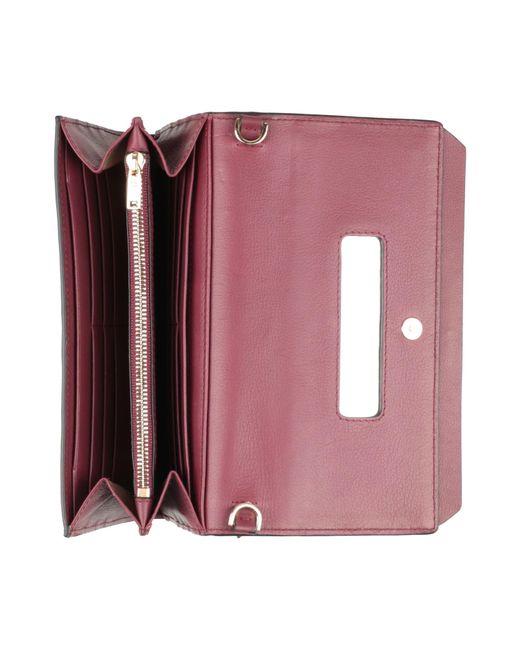 Piquadro Red Crossbody Wallet Cow Leather