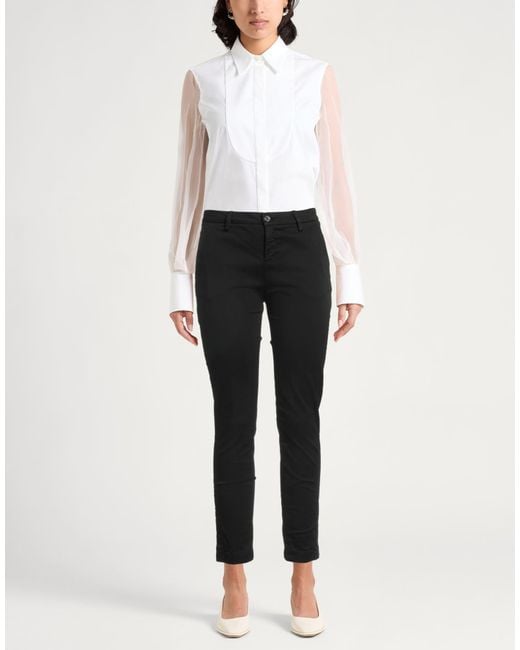Liu Jo Black Pants Cotton, Elastane