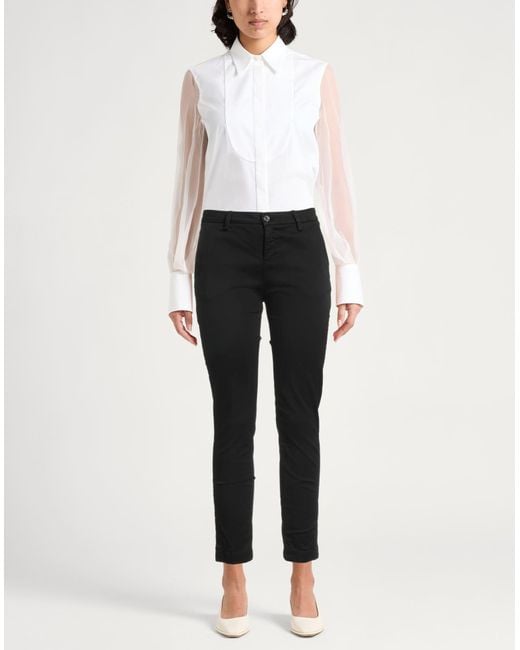 Liu Jo Black Pants Cotton, Elastane