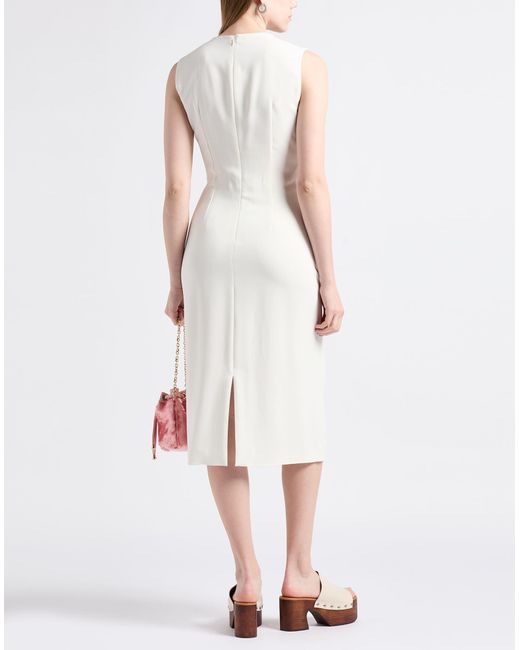 Marni White Midi Dress Viscose, Elastane