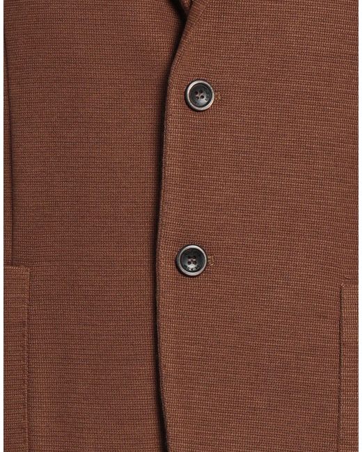 AT.P.CO Brown Blazer Polyester, Viscose, Elastane for men