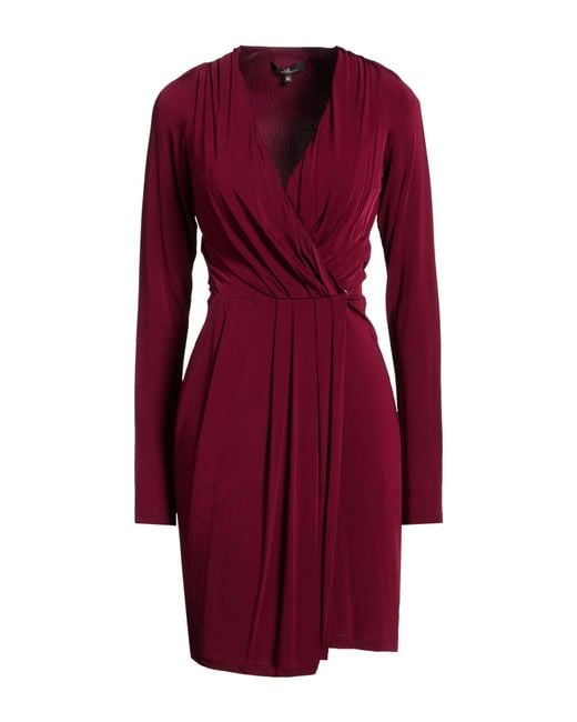 Elisabetta Franchi Red Mini Dress Viscose, Elastane