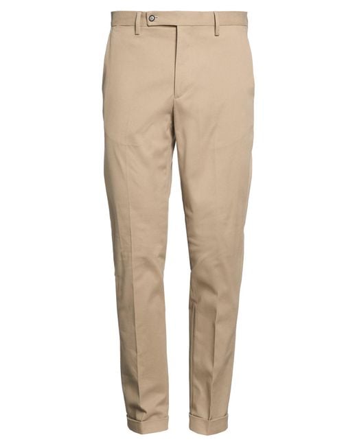 Luigi Borrelli Napoli Natural Pants Cotton, Elastane for men