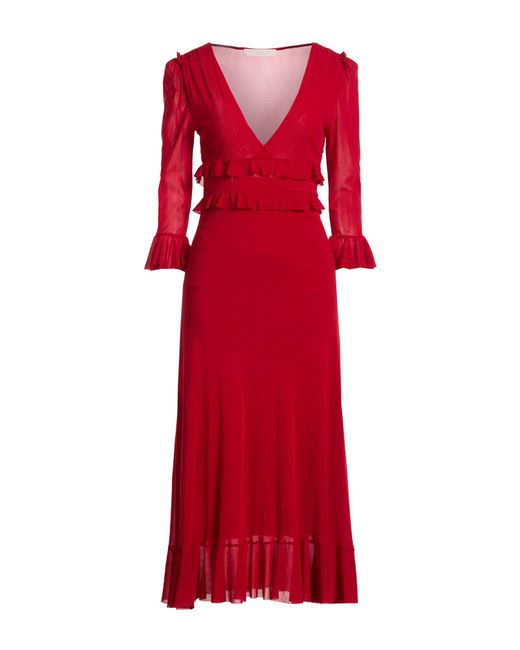 Philosophy Di Lorenzo Serafini Red Maxi Dress Polyamide