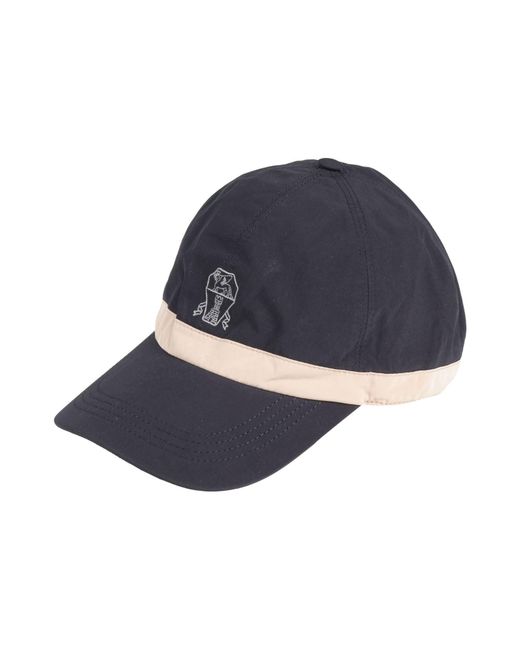 Brunello Cucinelli Blue Hat Polyester, Polyamide for men