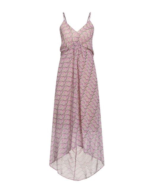 Niu Purple Lilac Midi Dress Polyester