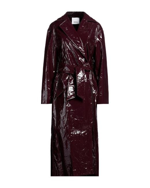 Erika Cavallini Semi Couture Red Overcoat & Trench Coat