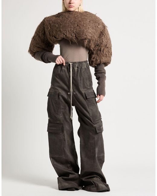 Rick Owens Brown Khaki Shrug Polyamide