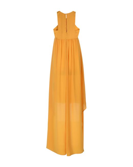 Annarita N. Synthetic Knee-length Dress in Yellow - Lyst