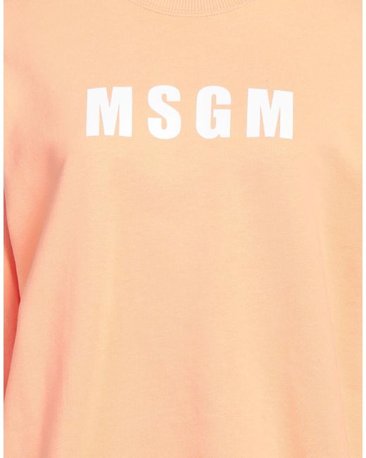 MSGM Orange Sweatshirt Cotton