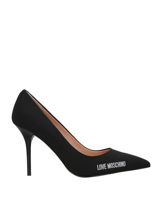 Love Moschino Black Pumps Lycra