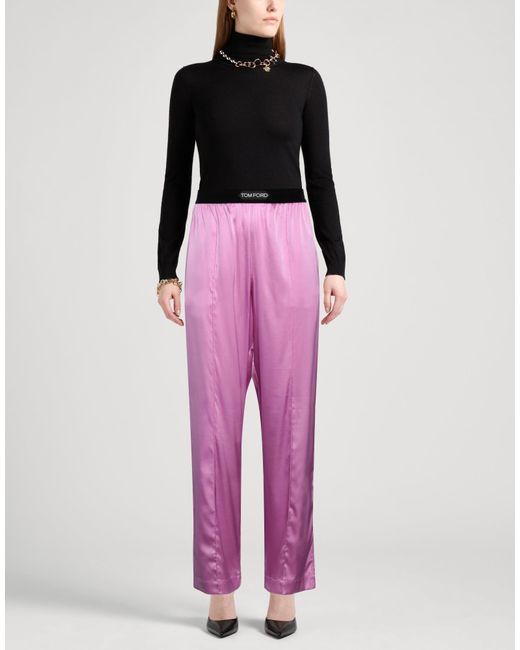 Tom Ford Pink Pants Silk, Elastane, Polyamide