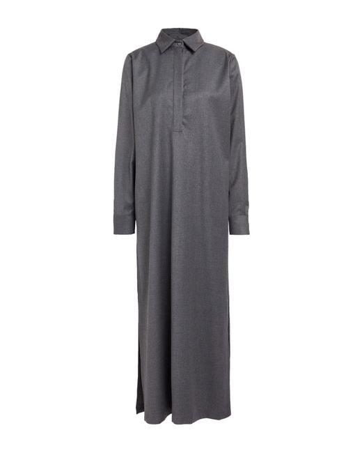Robert Friedman Gray Maxi Dress Polyester, Viscose, Elastane
