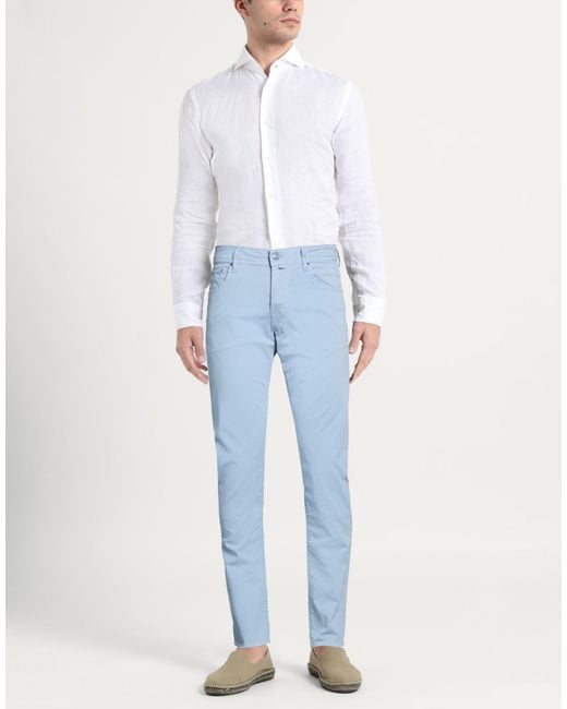 Jacob Cohen Blue Light Pants Cotton, Elastane for men