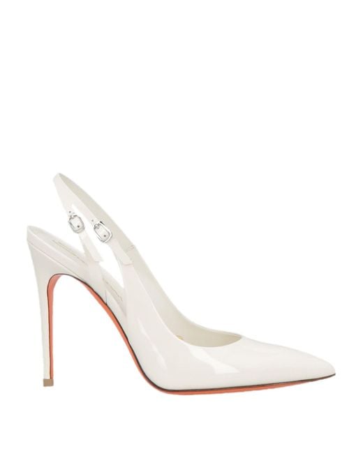 Santoni White Pumps