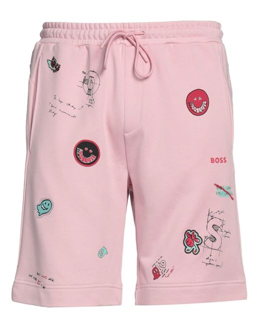 Boss Pink Shorts & Bermuda Shorts Cotton, Lyocell for men