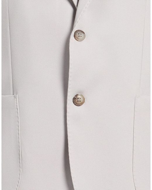 MULISH White Blazer Polyester, Viscose, Elastane for men