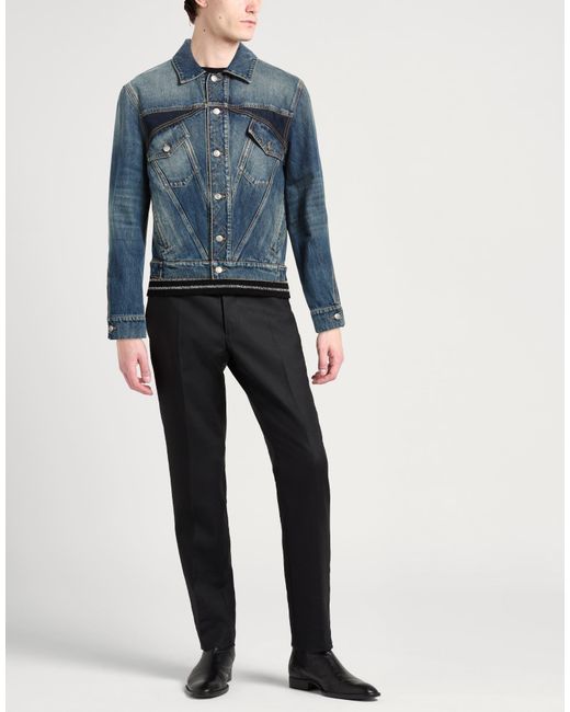 McQueen Blue Denim Outerwear for men